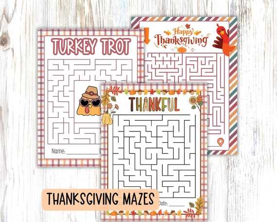 free printable thanksgiving mazes for kids