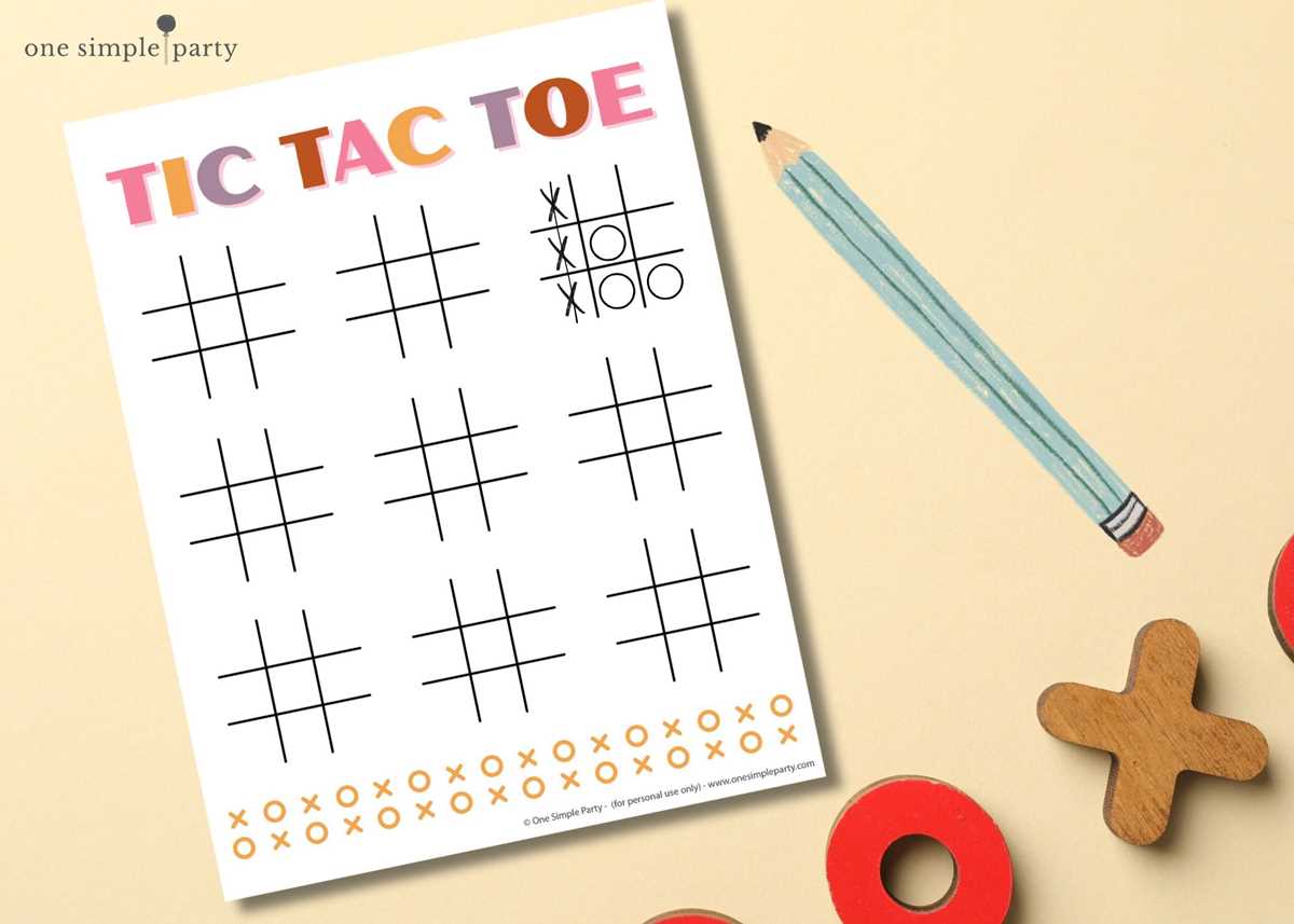 free printable tic tac toe game
