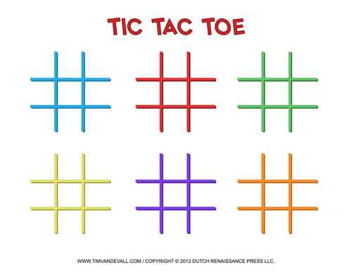 free printable tic tac toe game