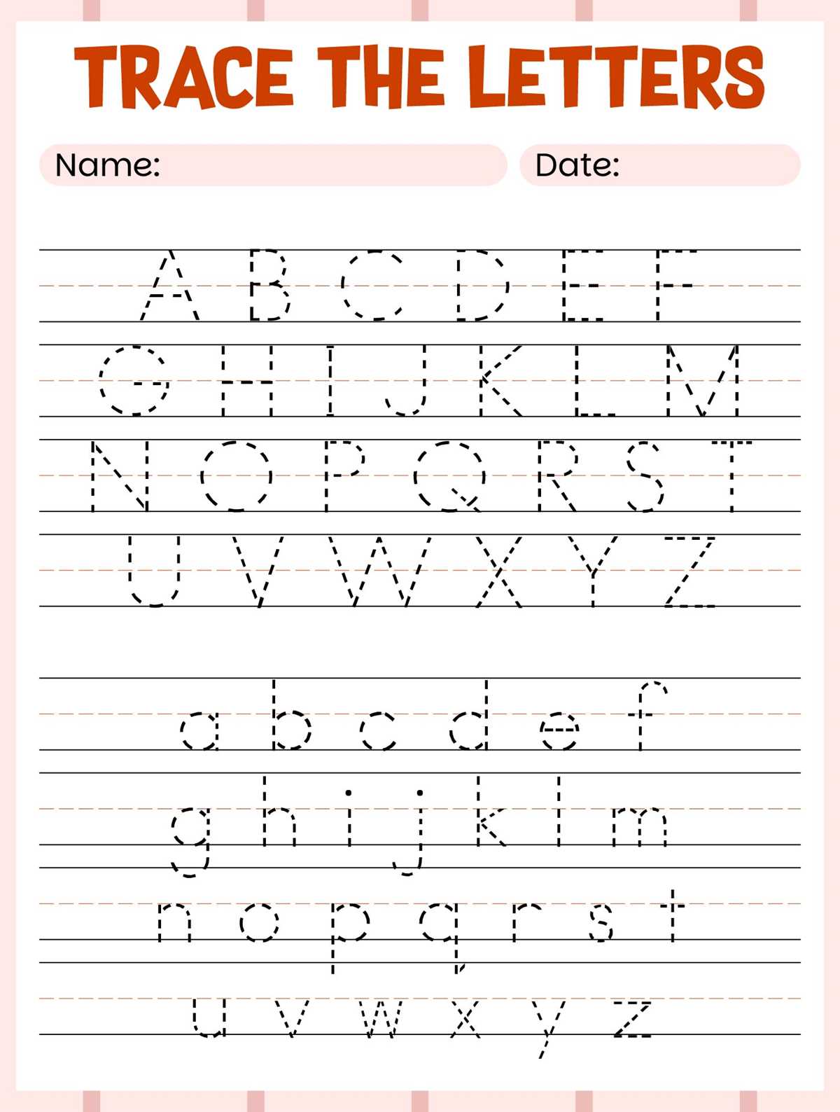 free printable tracing letters of the alphabet