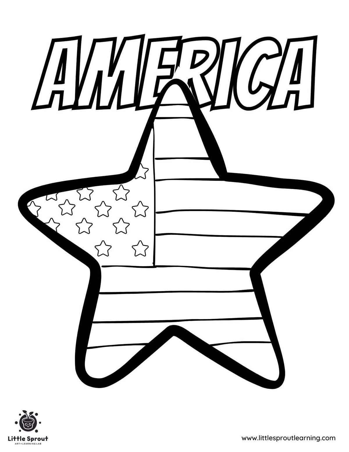 free printable us flag coloring pages