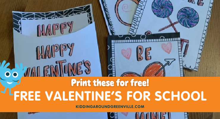 free printable valentines cards for school