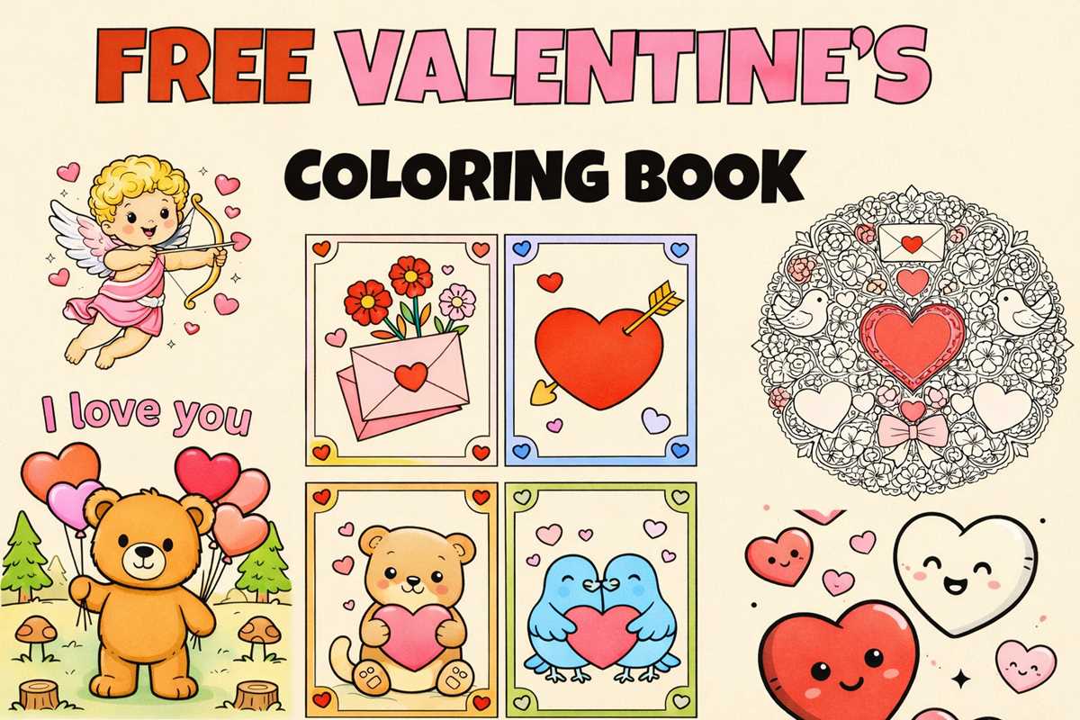 free printable valentines day coloring pages