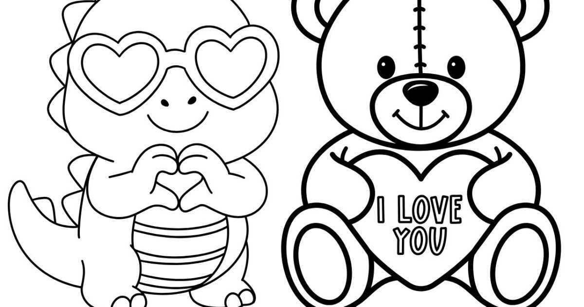 free printable valentines day coloring pages