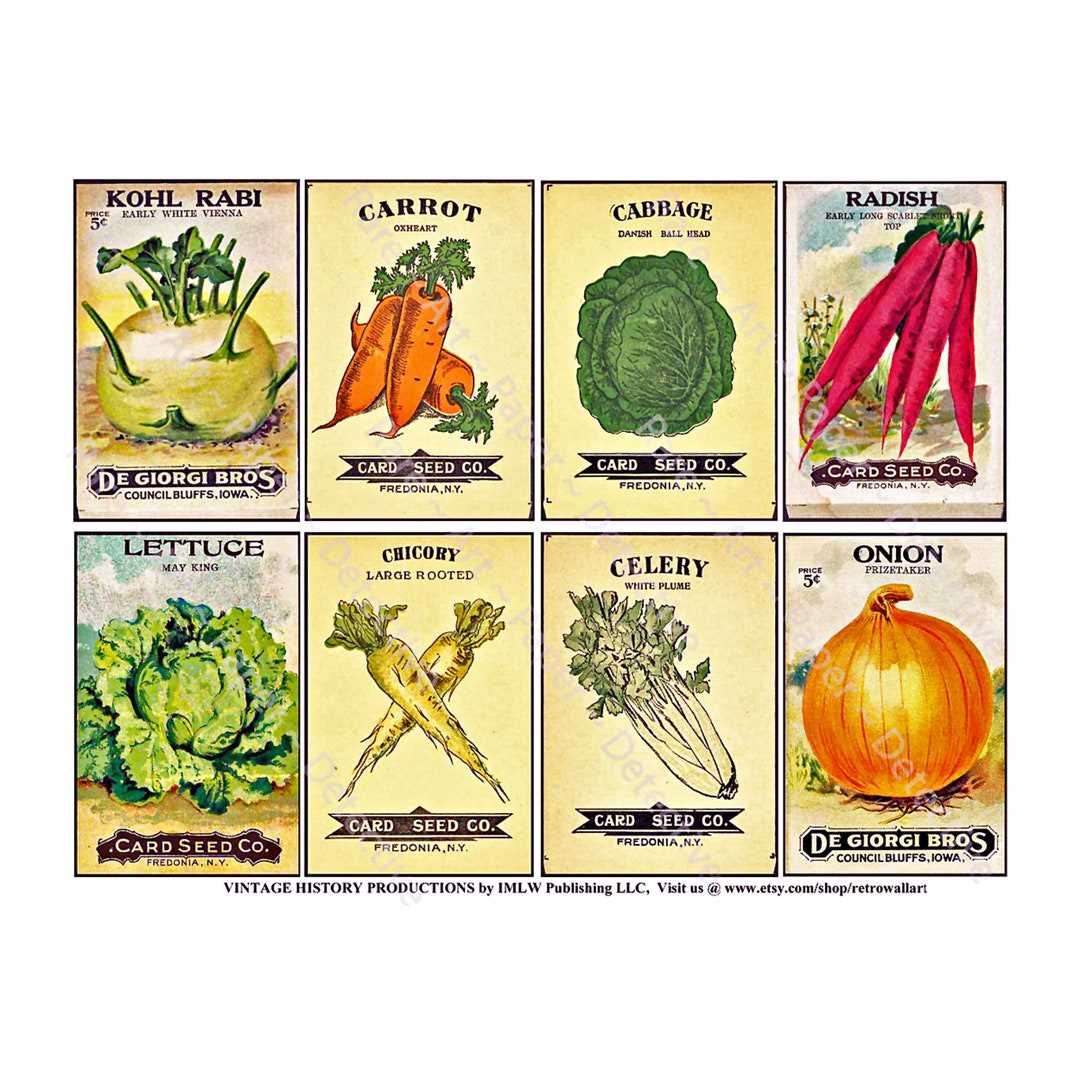 free printable vintage seed packets