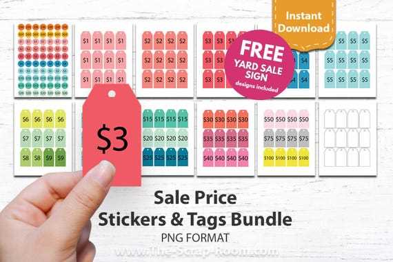 free printable yard sale price tags