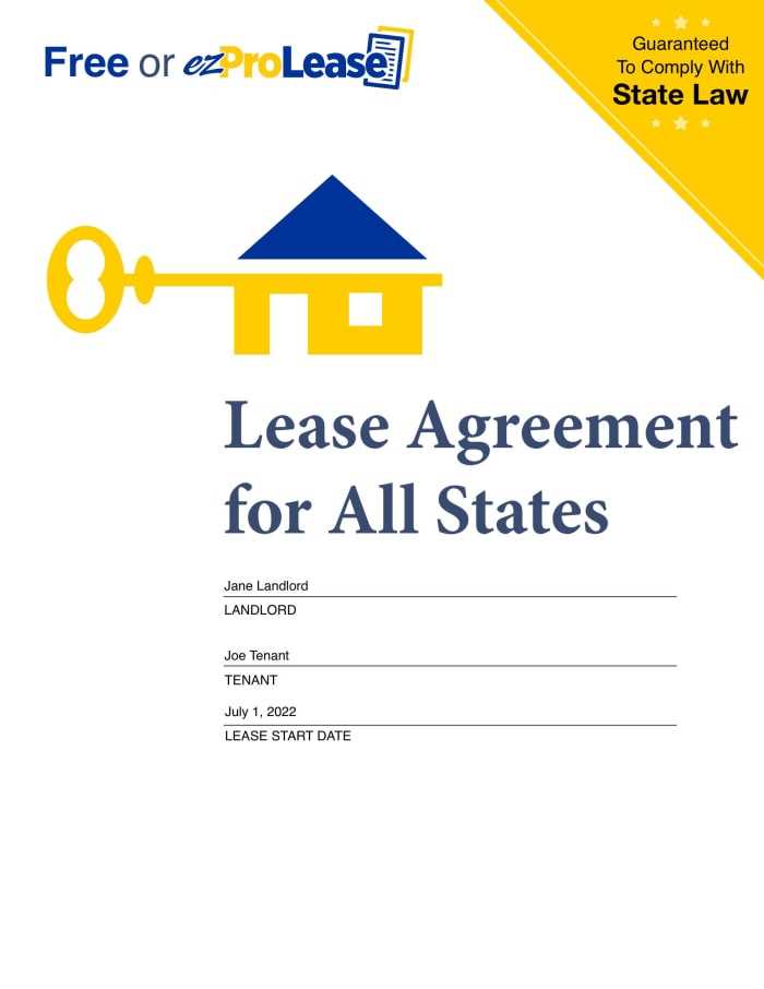 free rental lease printable