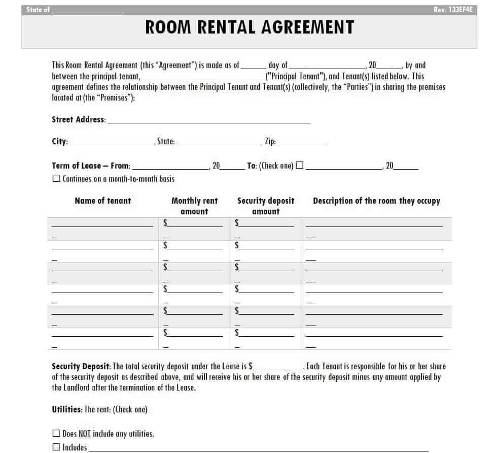 free rental lease printable
