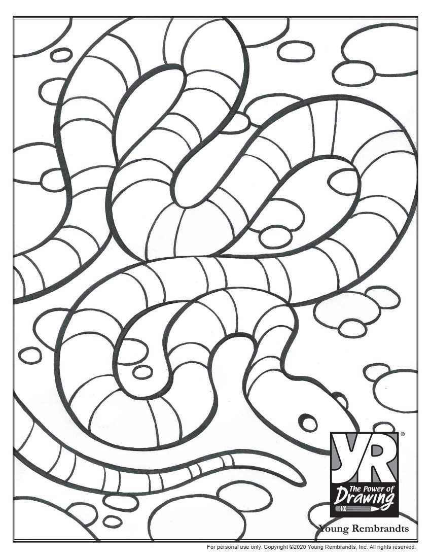 free snake coloring pages printables