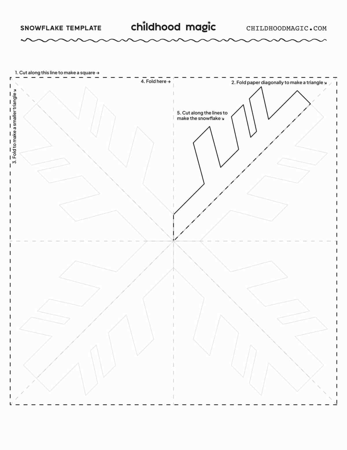 free snowflake template printable
