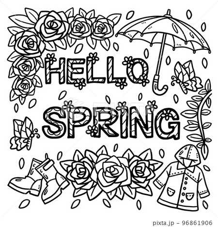 free spring coloring pages printable