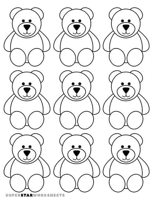 free teddy bear template printable
