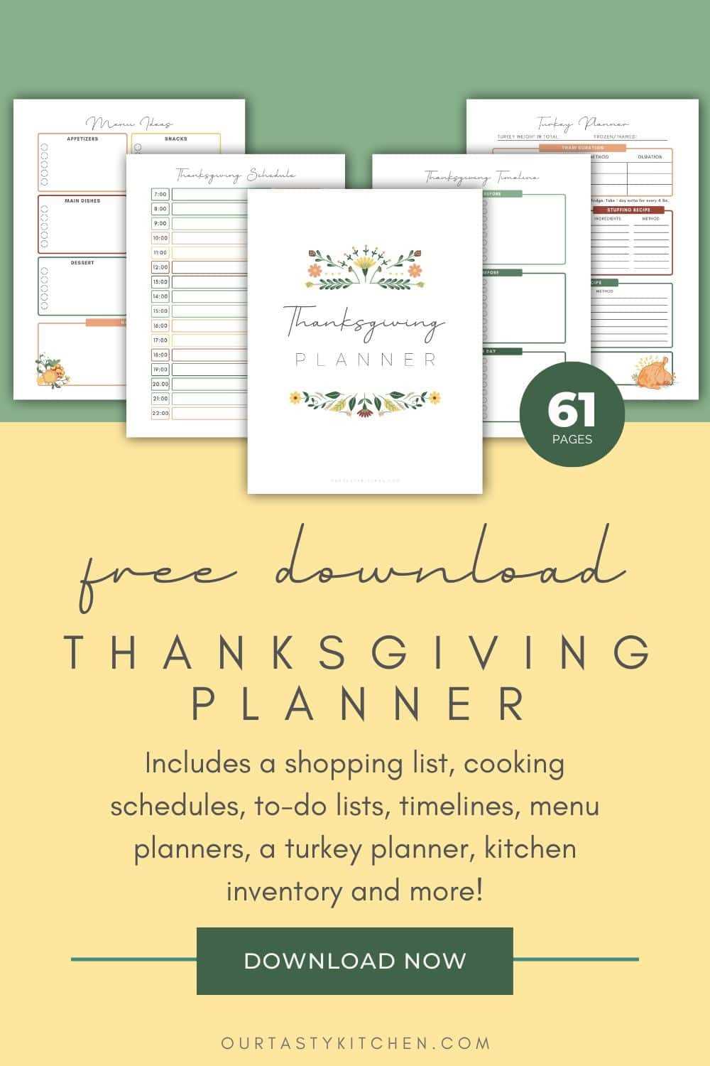 free thanksgiving planner printables
