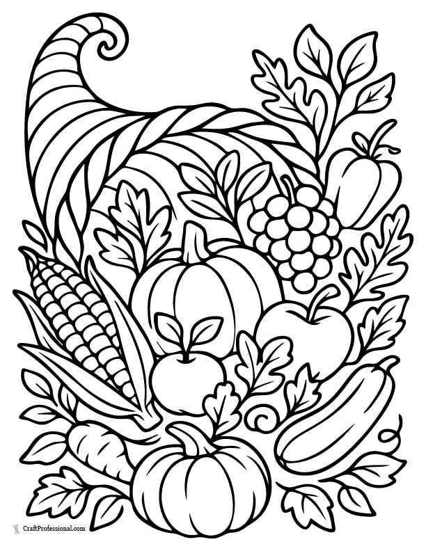 free thanksgiving printable coloring pages