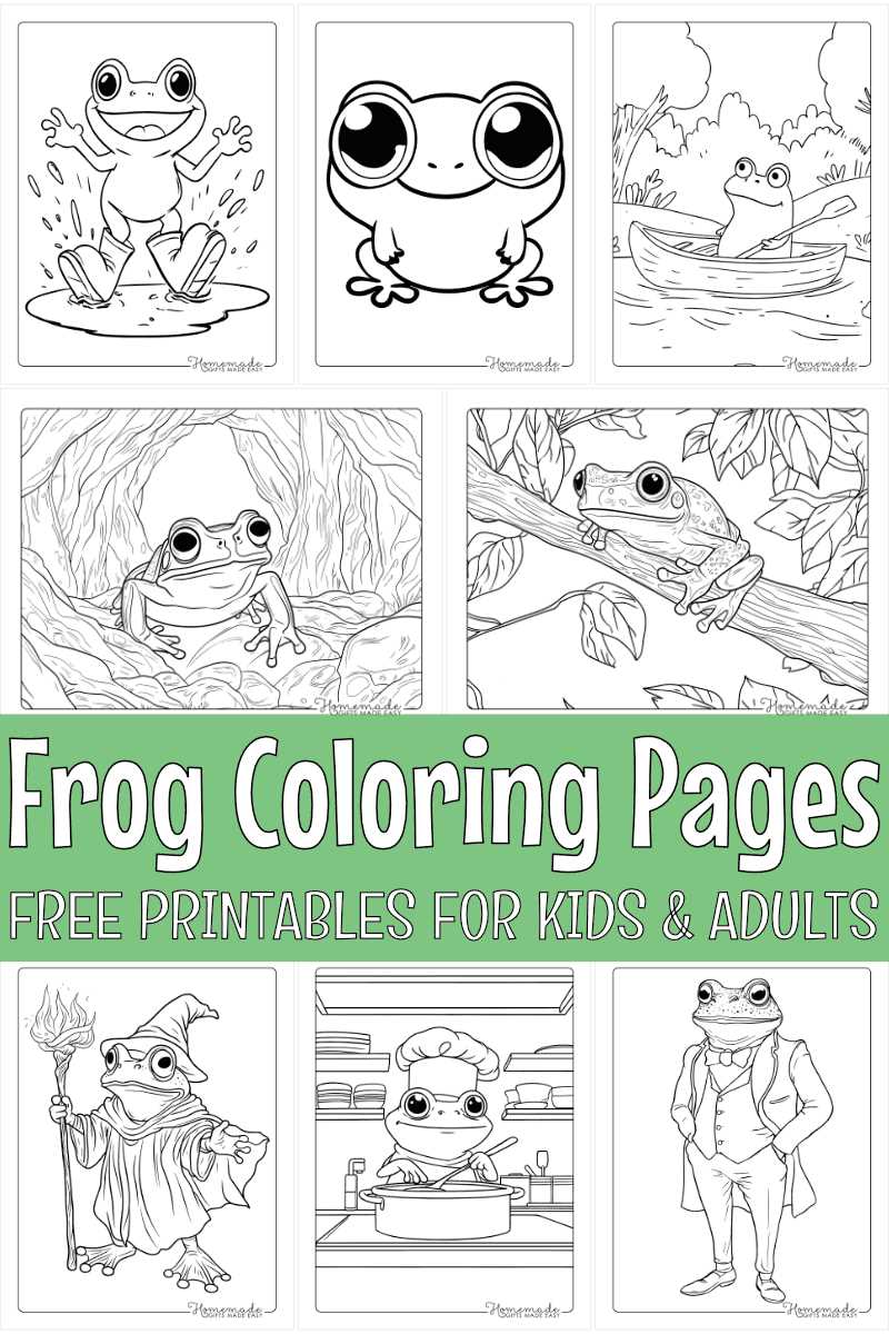 frog coloring pages free printable