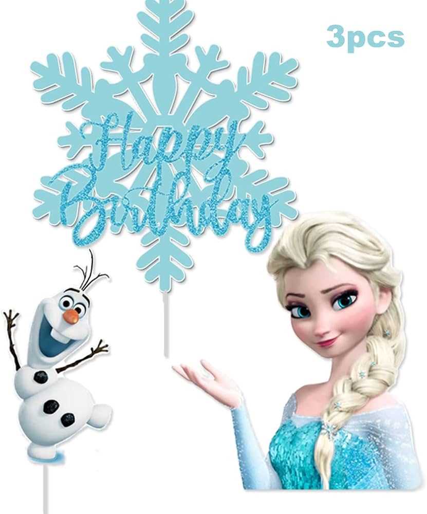 frozen cake topper printable