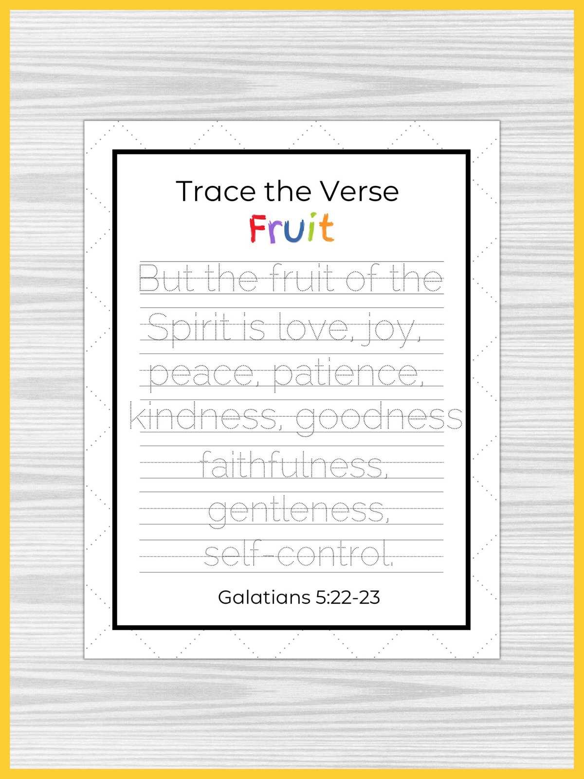 fruit of the spirit free printables