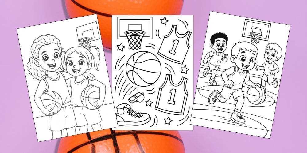 basketball coloring page printable
