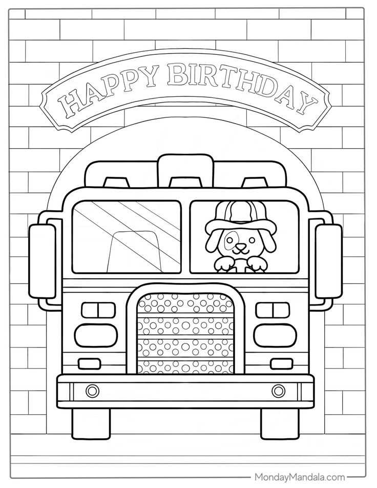 free fire truck coloring pages printable