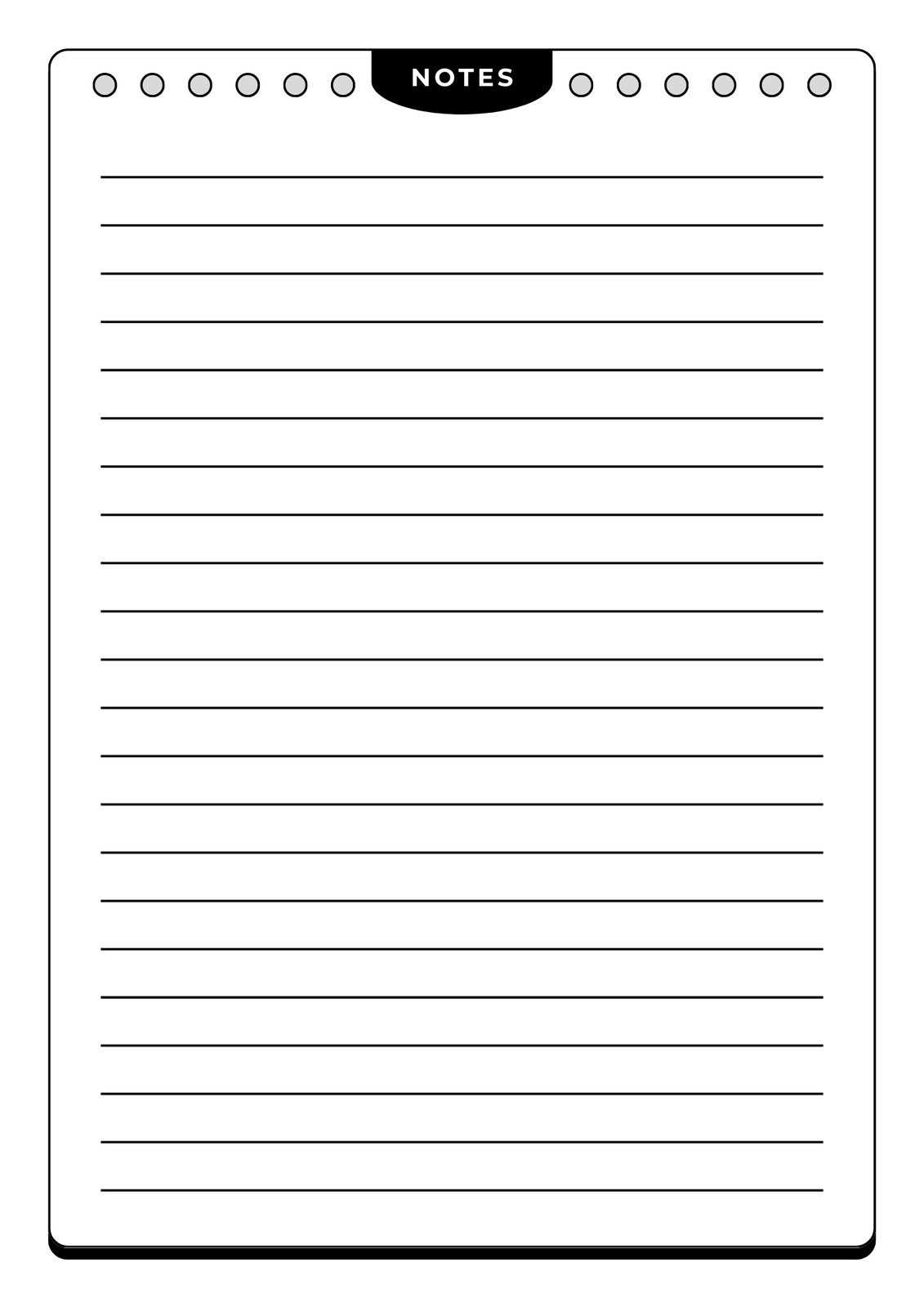 full page lined paper printable