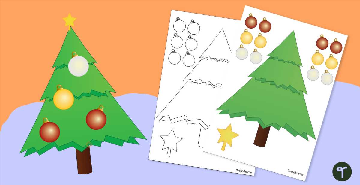full page printable christmas tree template