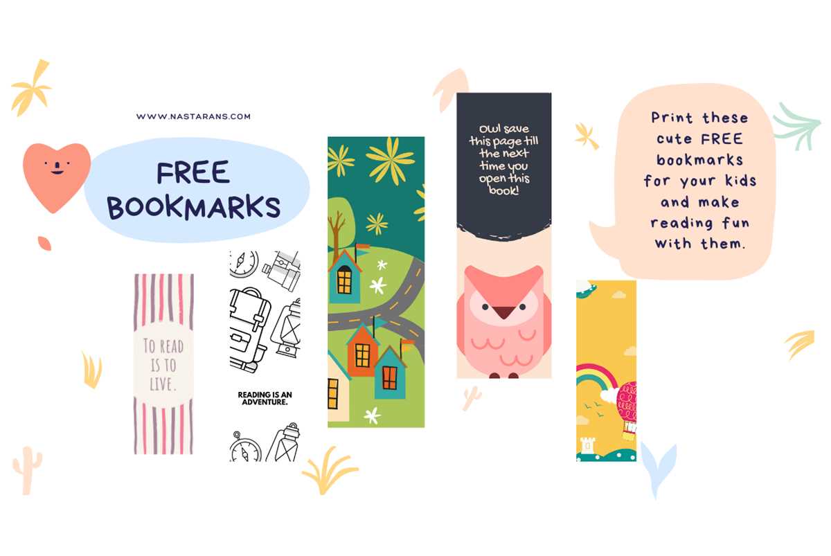 fun printable bookmarks