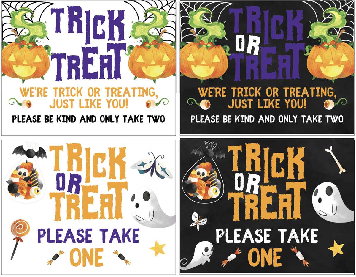 free printable please take one halloween sign