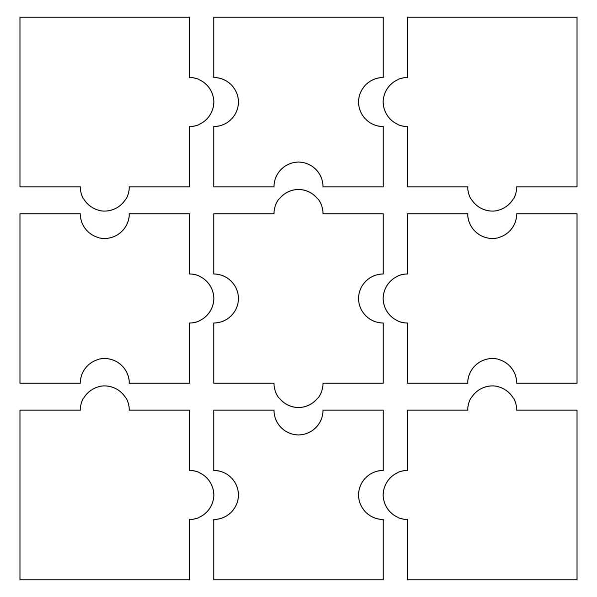 puzzle piece template printable