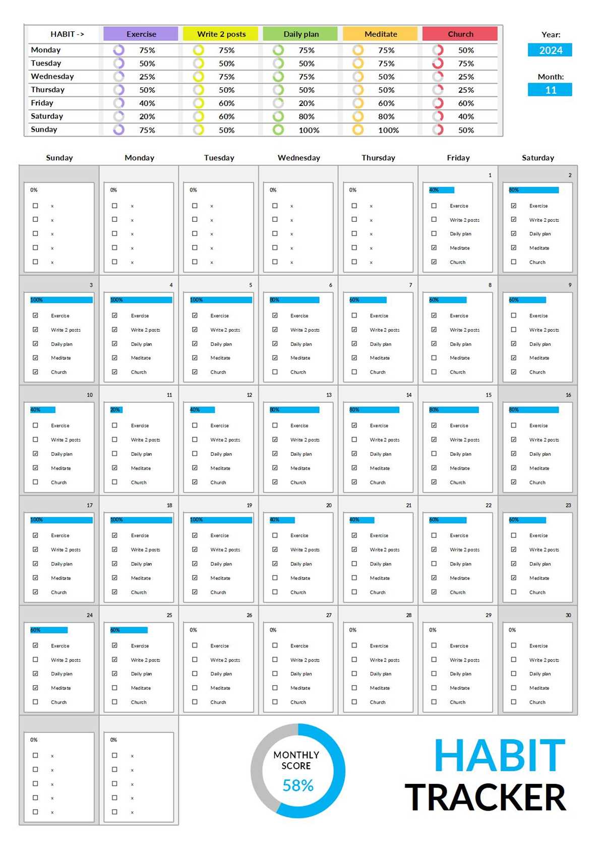 printable monthly habit tracker