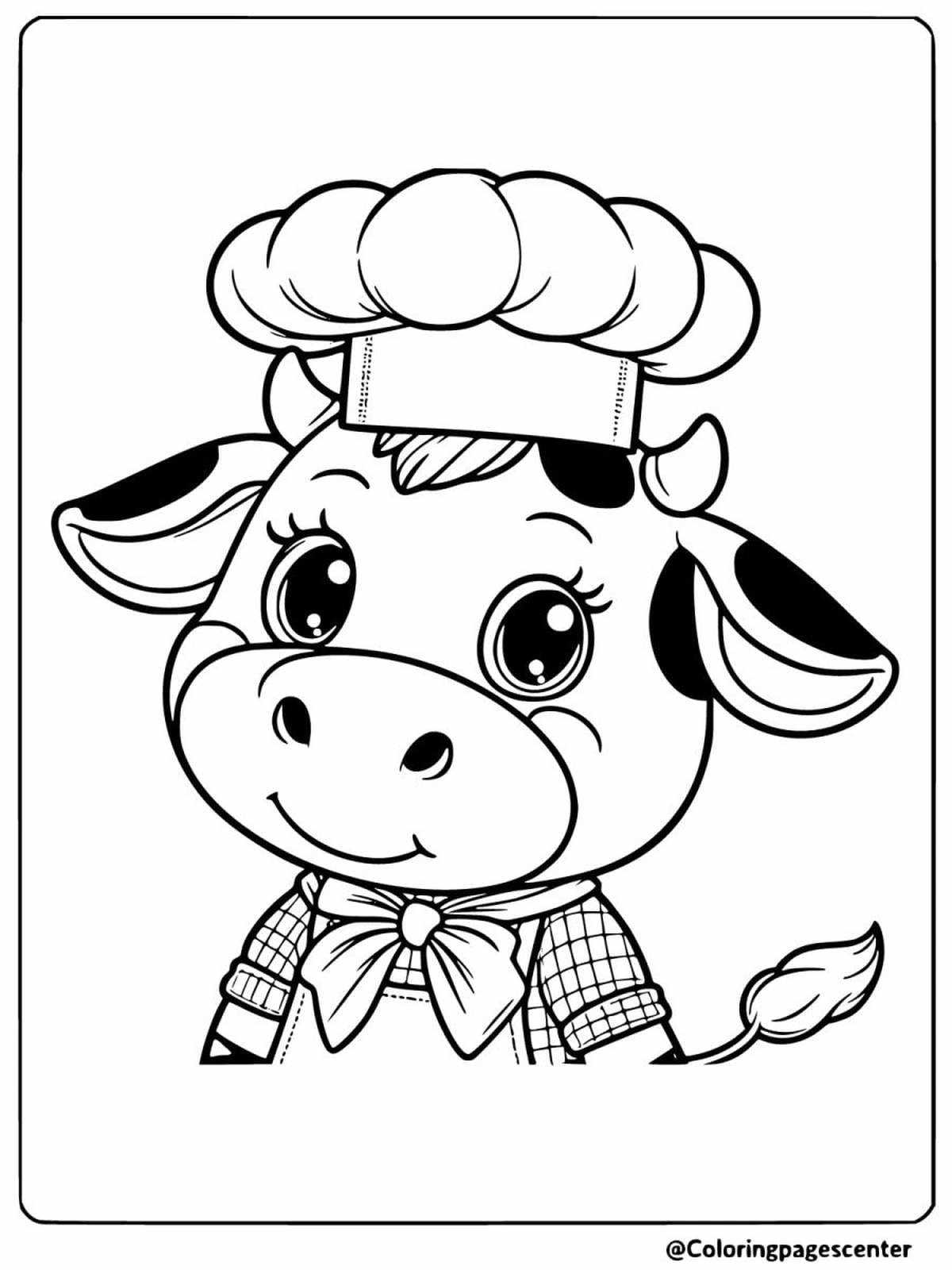 free printable cow coloring pages