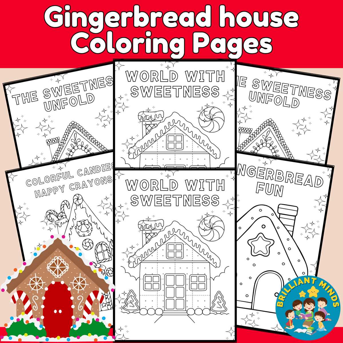 gingerbread house printable coloring pages