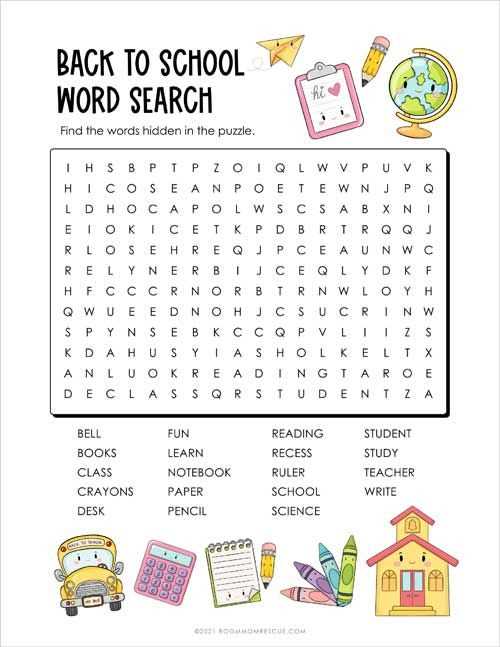 free printable word searches for 2nd graders