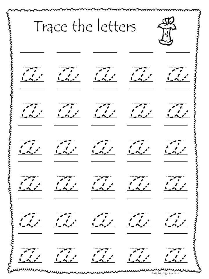 cursive alphabet tracing printable