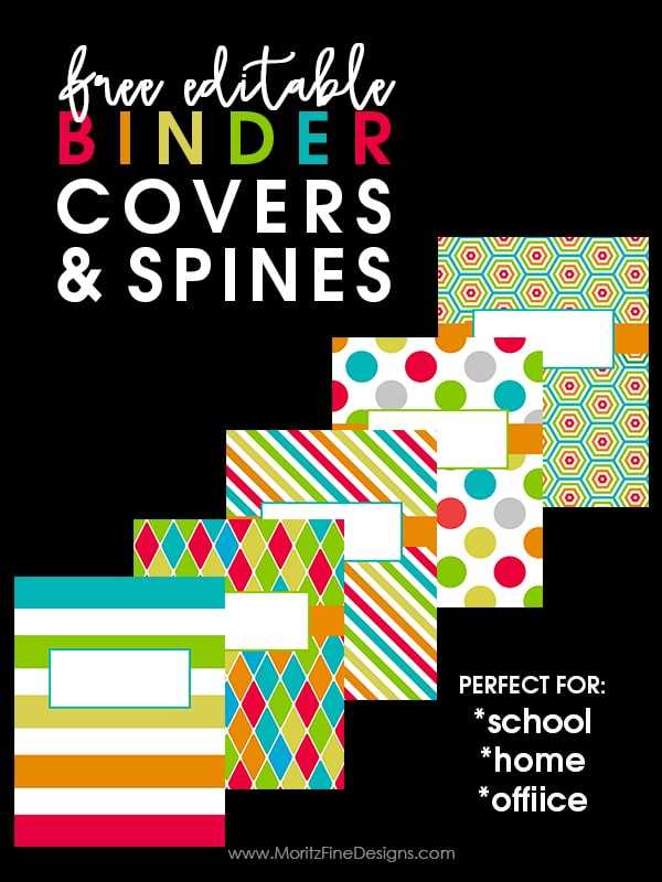 free printable binder cover
