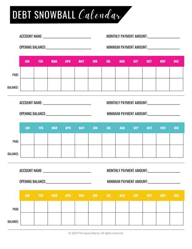 debt snowball printable