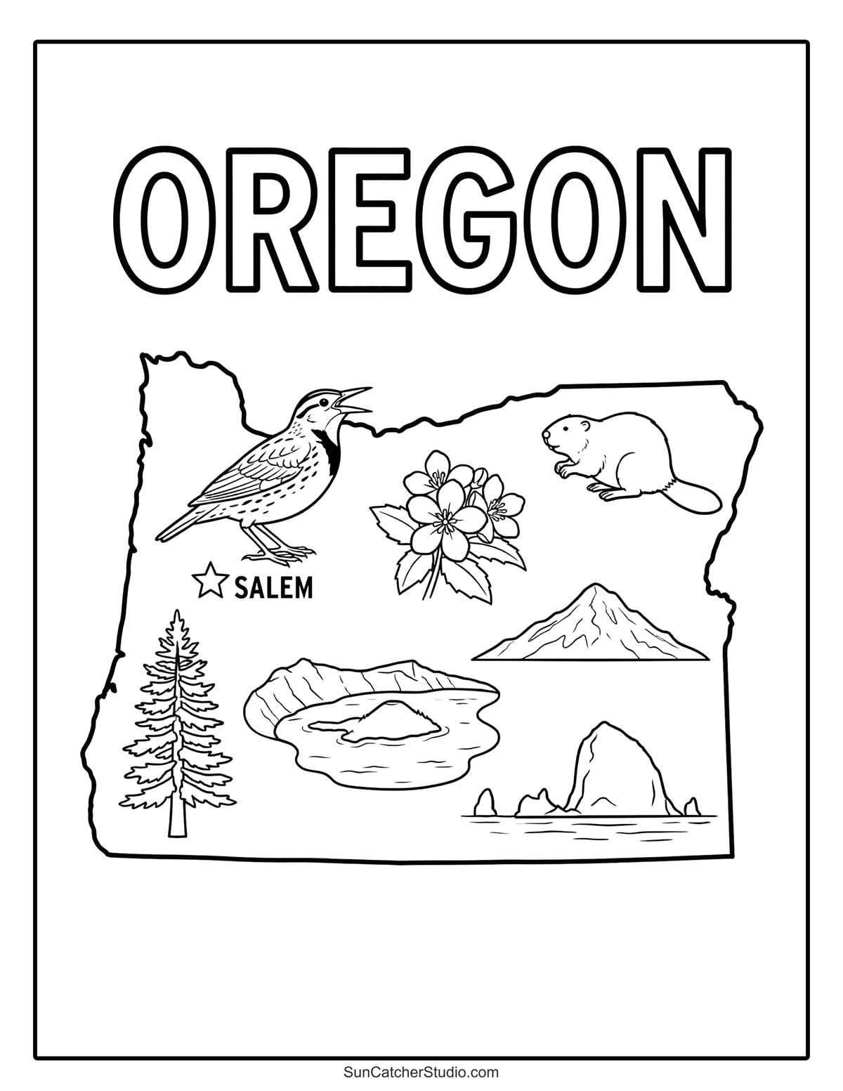 oregon printable map