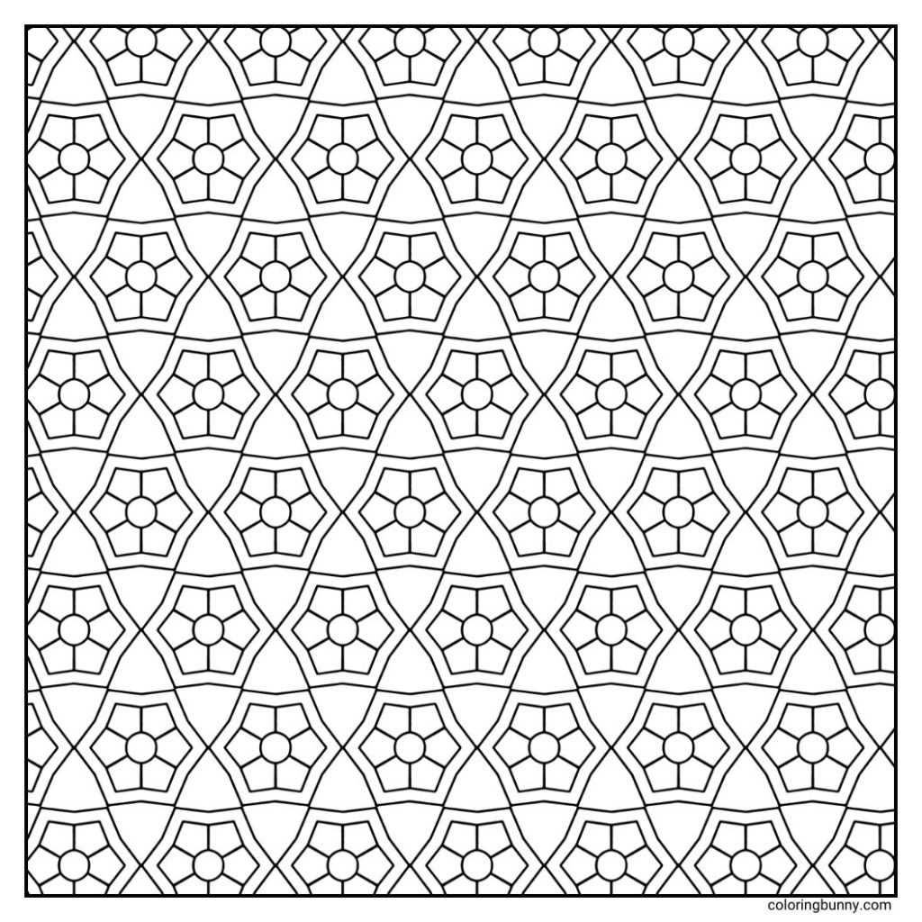 free geometric coloring pages printable