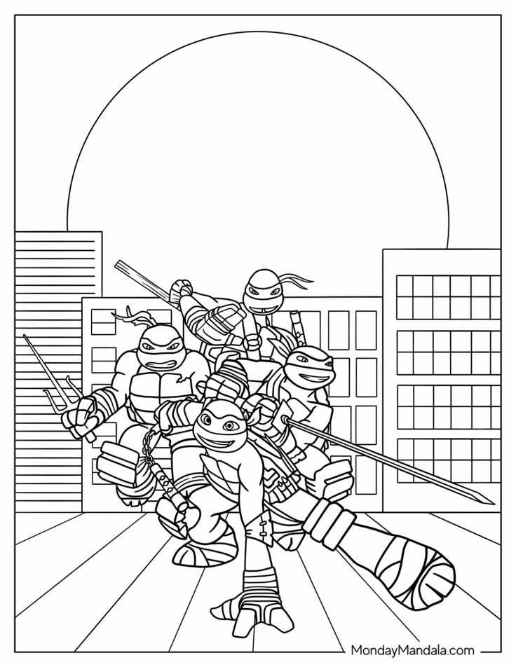 ninja turtles free printable coloring pages