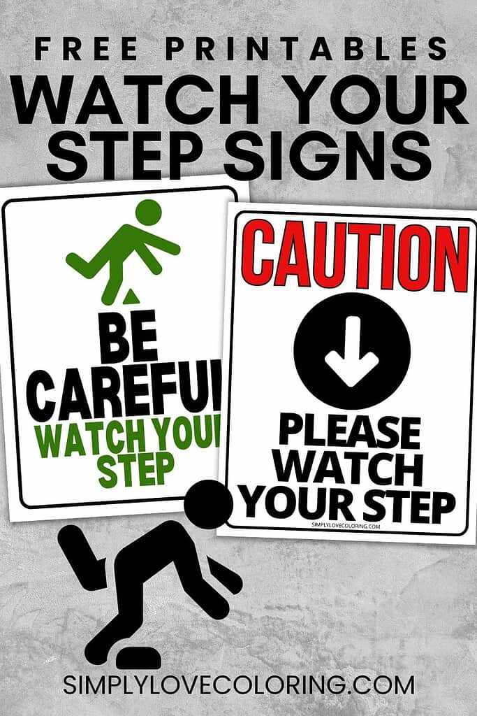 printable watch your step sign