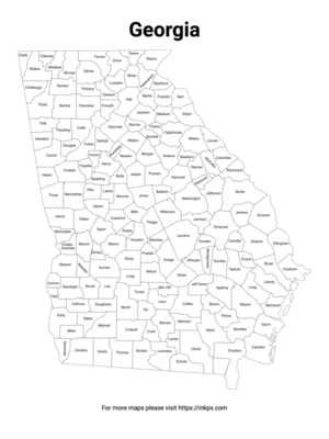 georgia printable map