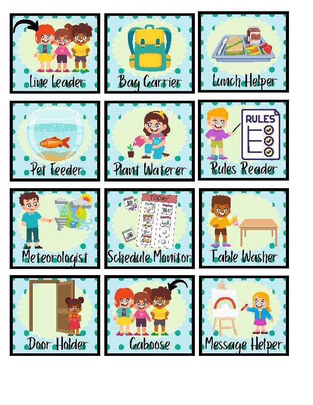 classroom jobs printables