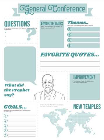 general conference notebook printable