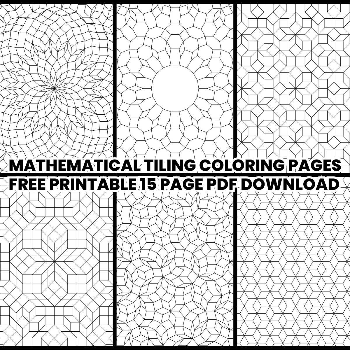 geometric printable coloring pages