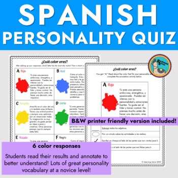 colour personality test printable