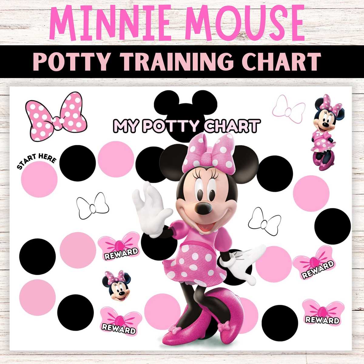 minnie mouse potty chart printable free