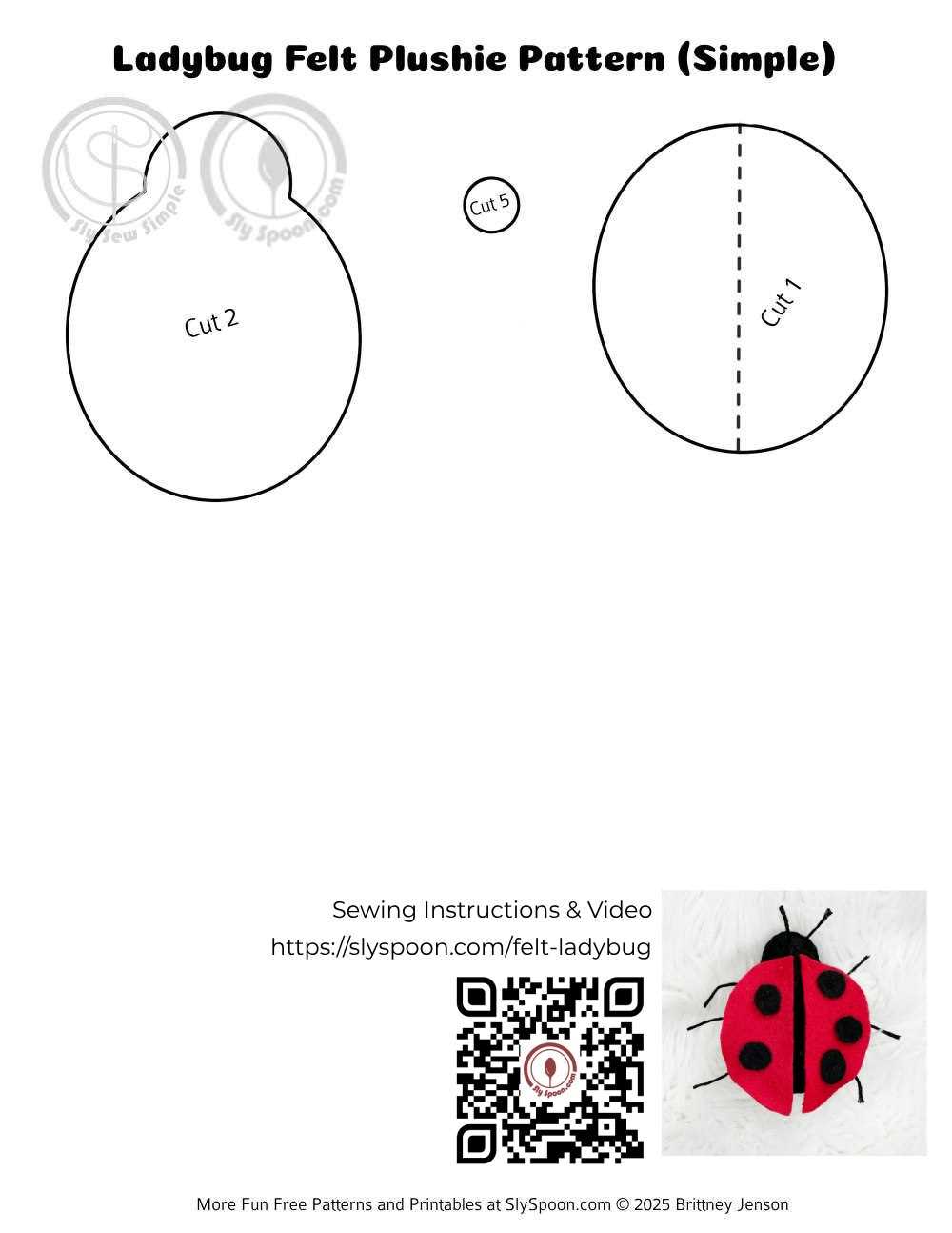free printable ladybug template