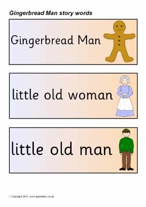 gingerbread man story printable free