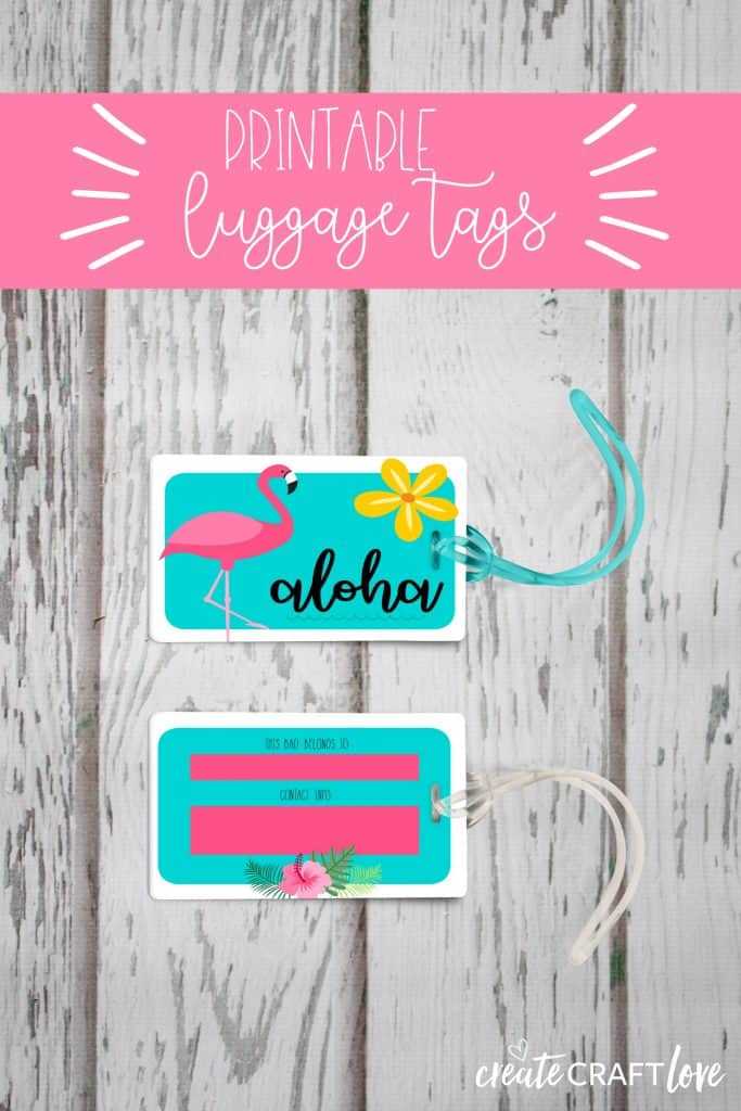 printable luggage tags
