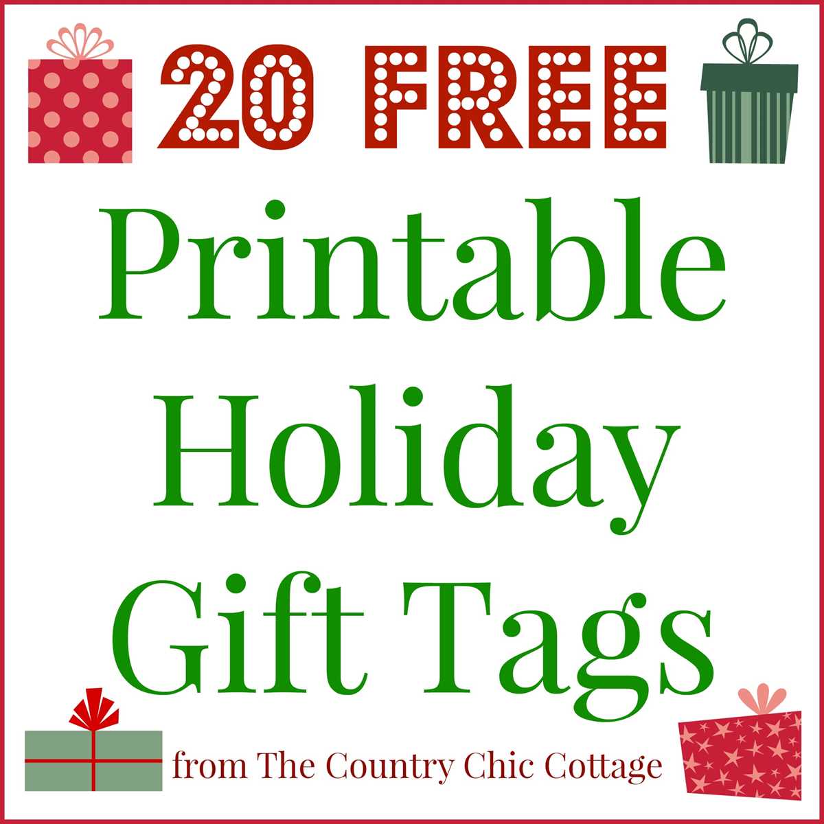free holiday printable gift tags