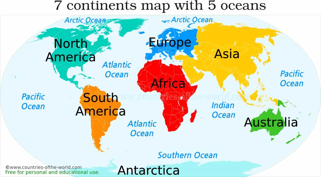 printable continents and oceans